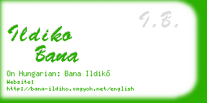 ildiko bana business card